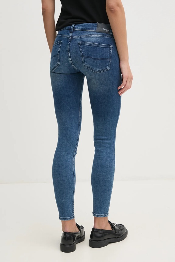 Odzież Pepe Jeans jeansy SKINNY JEANS LW SOHO PL204583ED8 granatowy