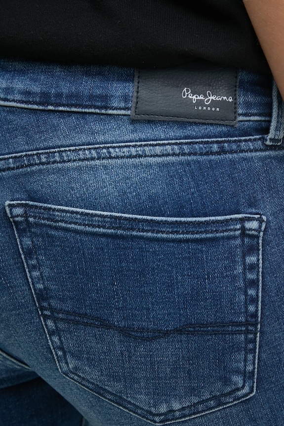 Pepe Jeans jeansy SKINNY JEANS LW SOHO granatowy PL204583ED8