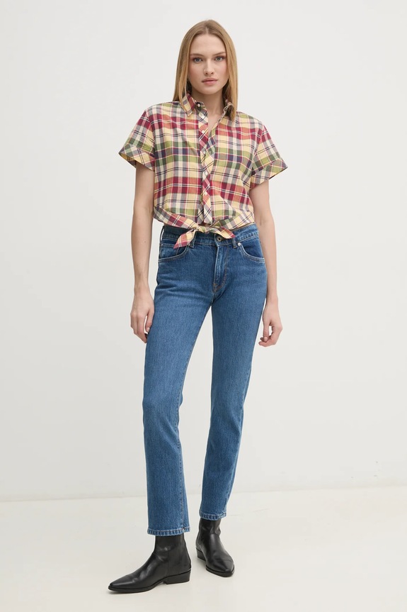 Pepe Jeans jeans SLIM JEANS MW GRACE PL204589EE3 bleumarin SS25