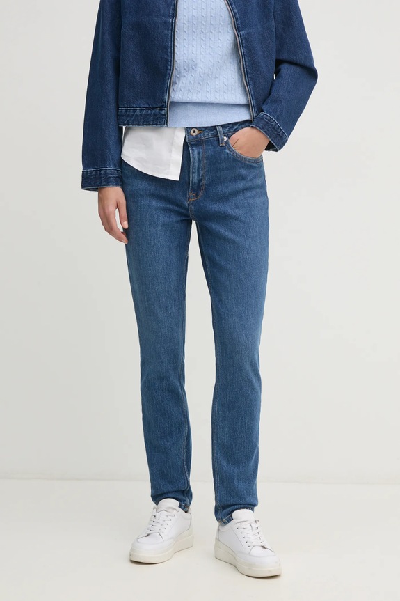 Rifle Pepe Jeans TAPERED JEANS HW VIOLET Planet friendly modrá PL204591EE3
