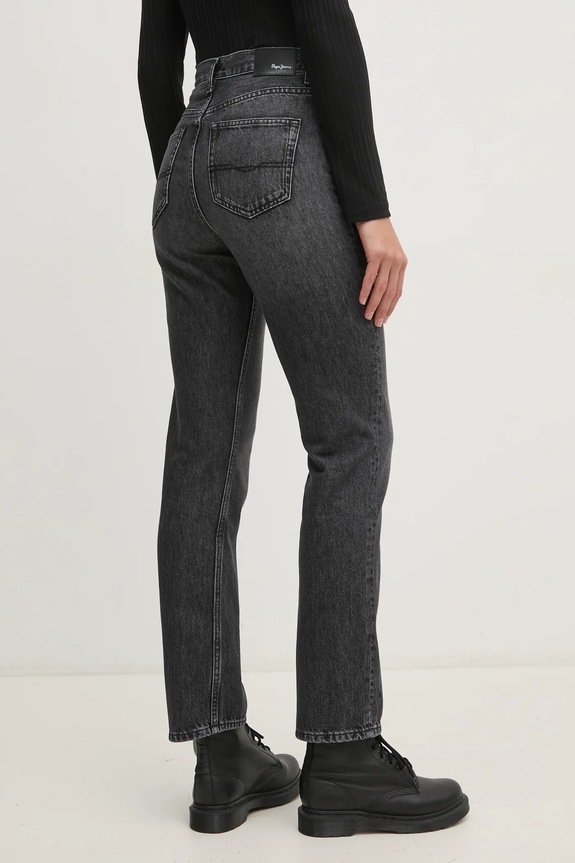Odzież Pepe Jeans jeansy STRAIGHT JEANS UHW CELYN PL204593XM8 szary