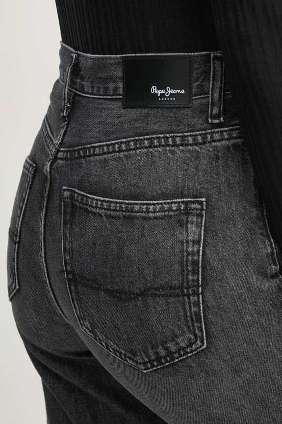 Pepe Jeans jeansy STRAIGHT JEANS UHW CELYN szary PL204593XM8