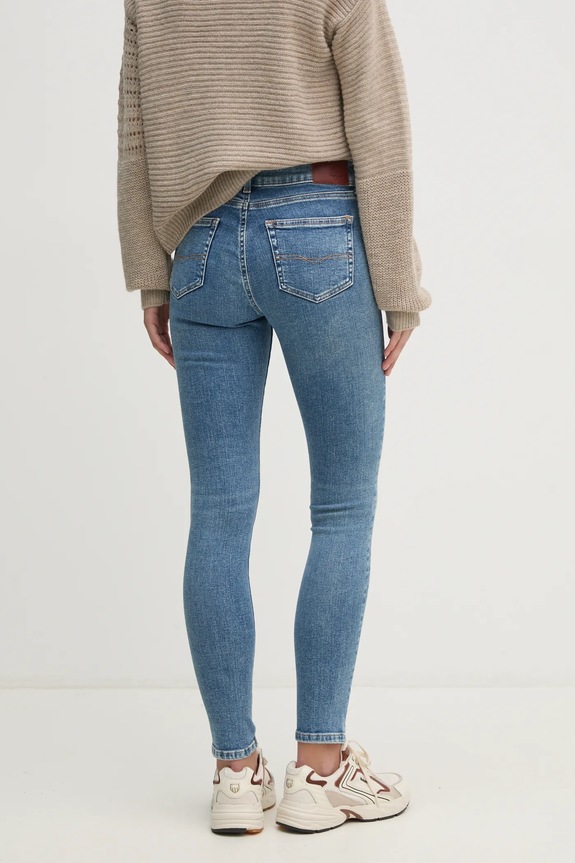 Odzież Pepe Jeans jeansy SKINNY JEANS MW REGENT PL204728IA3 niebieski