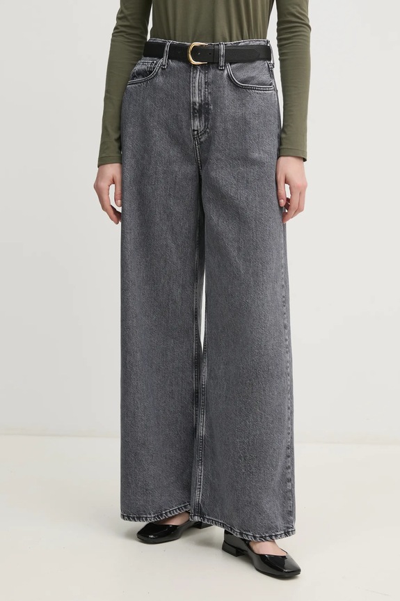 Traperice Pepe Jeans WIDE LEG JEANS UHW JAIMY visoki siva PL204740UM0