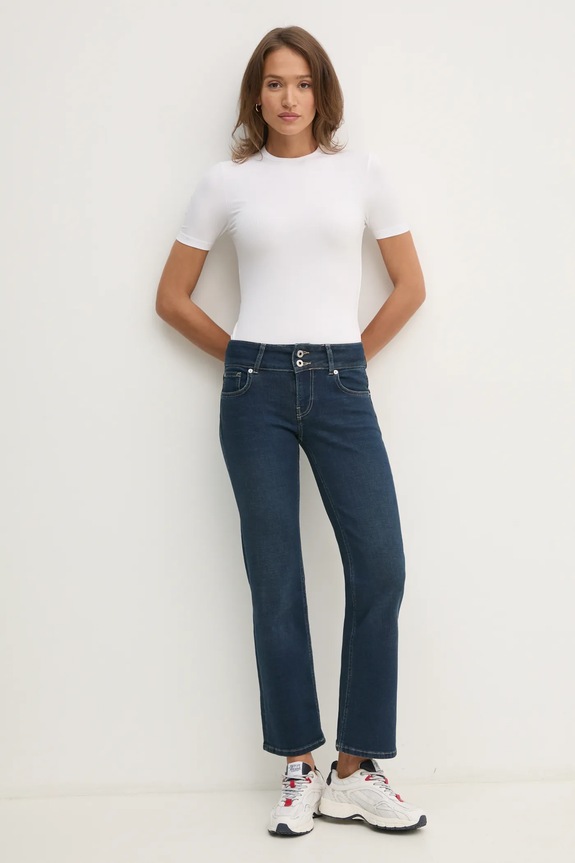 Rifle Pepe Jeans STRAIGHT JEANS LW VENUS PL204848ED7 tmavomodrá SS25