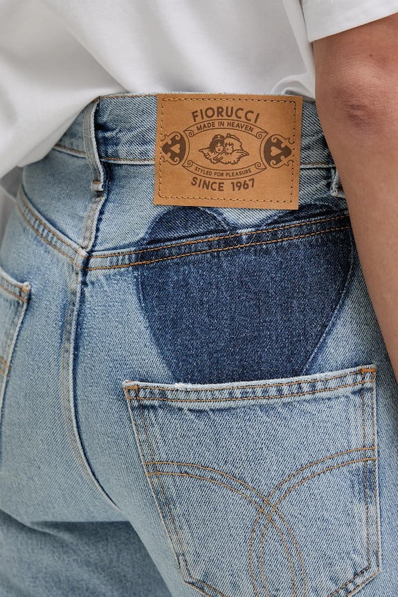 Fiorucci jeansy Faded Heart Pocket Flared Jeans niebieski U02SPDJE075DN01DN01