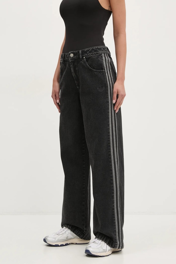 adidas Originals jeansy bawełniane DENIM 3S PANT czarny JD3109