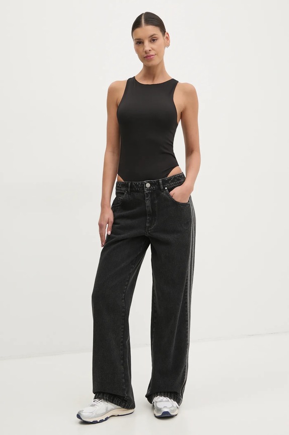 adidas Originals jeansy bawełniane DENIM 3S PANT JD3109 czarny AW25