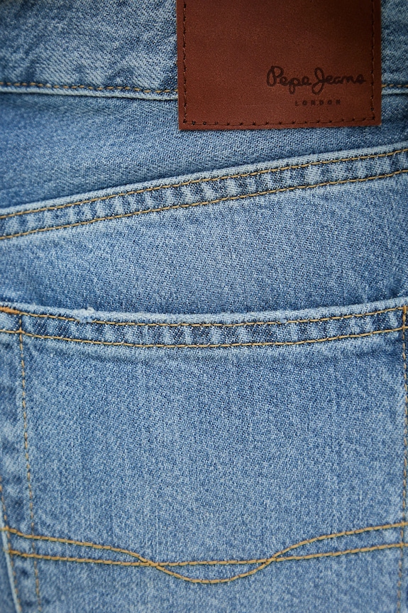 Pepe Jeans blugi WIDE LEG JEANS MW VINTAGE albastru PL205015