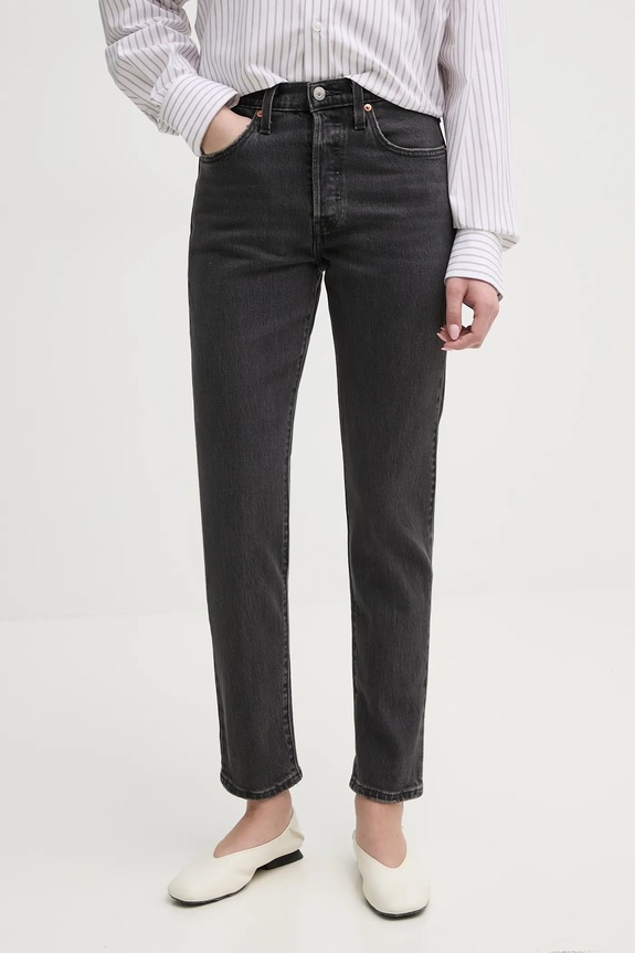 Levi's jeansy 501 SKINNY szary 29502