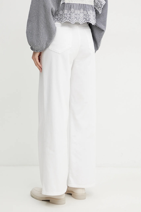 Odzież Weekend Max Mara jeansy bawełniane 2515131011600 biały