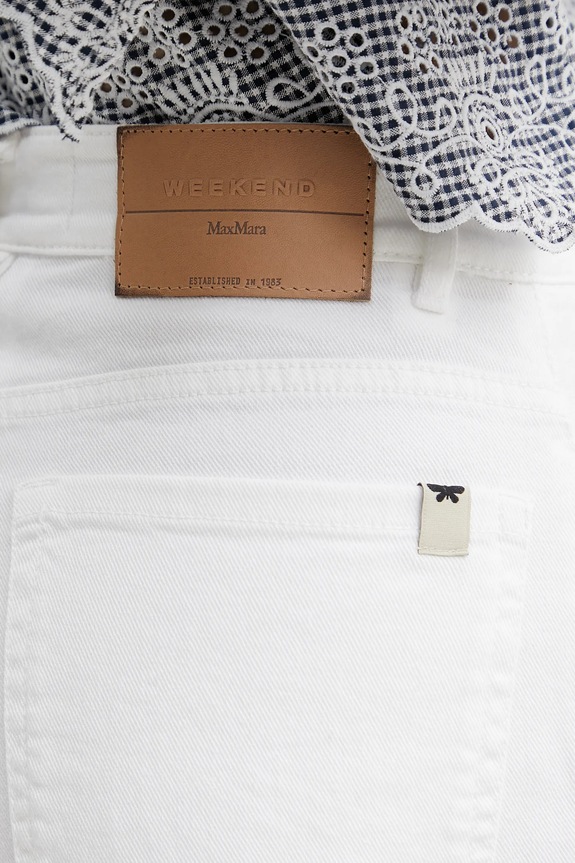 Weekend Max Mara jeansy bawełniane biały 2515131011600