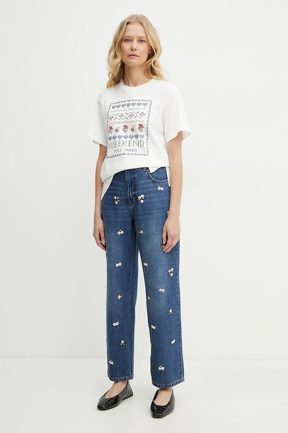 Weekend Max Mara jeansy 2515181021600 niebieski SS25