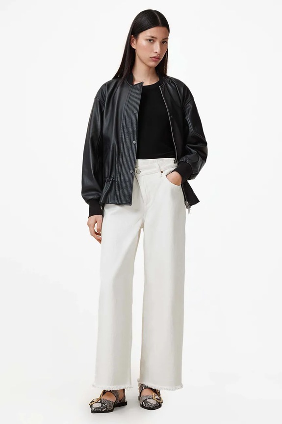 AllSaints jeansy AKI Planet friendly biały W012EC