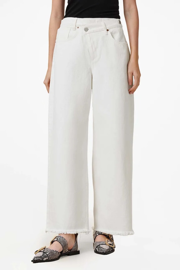 AllSaints jeansy AKI W012EC biały SS25