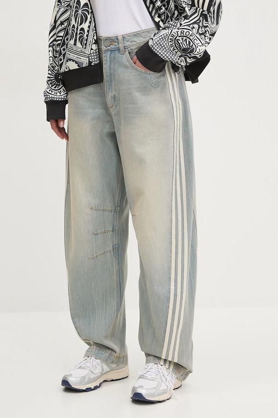 Bavlněné džíny adidas Originals DENIM BN PANT modrá JX9212
