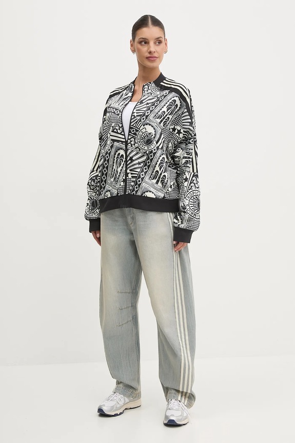 Хлопковые джинсы adidas Originals DENIM BN PANT JX9212 голубой SS26