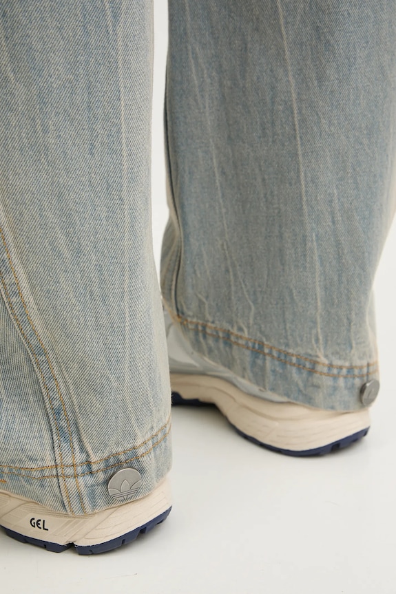 Bavlněné džíny adidas Originals DENIM BN PANT modrá JX9212
