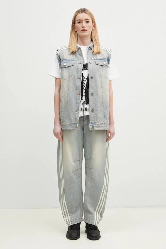 Bavlněné džíny adidas Originals DENIM BN PANT JX9212 modrá