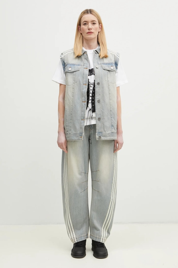 Bavlněné džíny adidas Originals DENIM BN PANT JX9212 modrá
