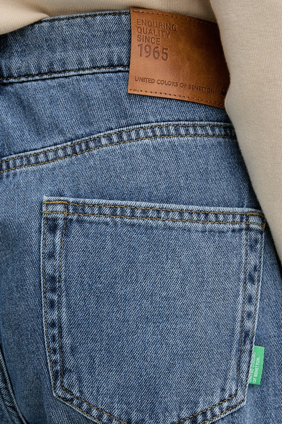 United Colors of Benetton wide leg traperice za žene plava 43UNDE02B
