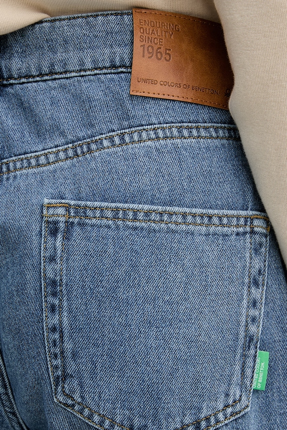 United Colors of Benetton wide leg traperice za žene plava 43UNDE02B