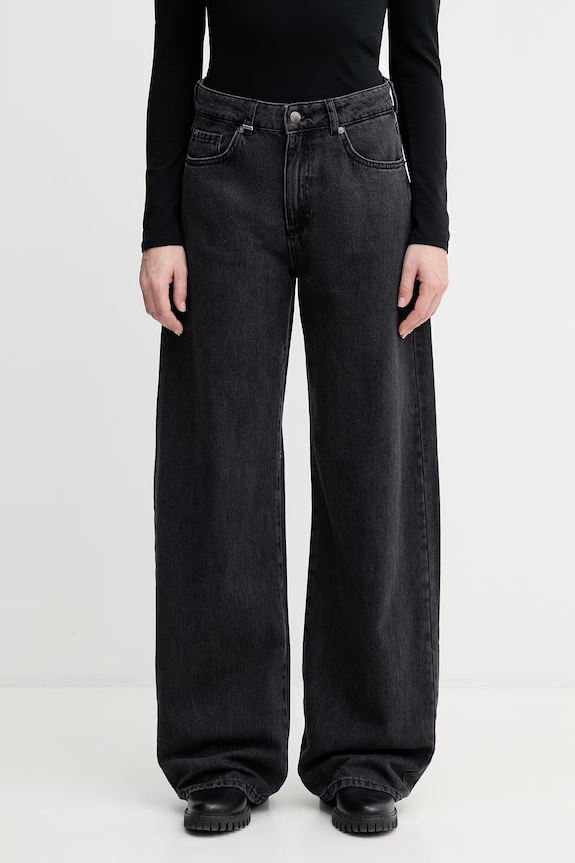 United Colors of Benetton wide leg traperice za žene crna 43UNDE02B