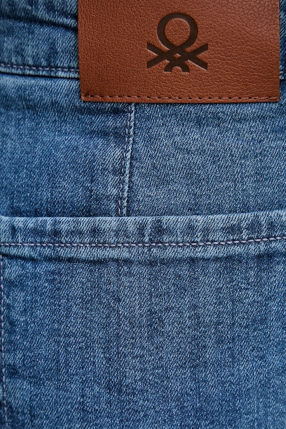United Colors of Benetton jeansy wide leg damskie niebieski 4TUT574X5
