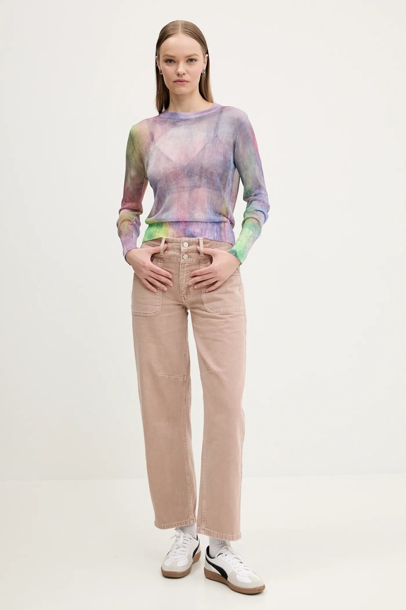 Kavbojke Desigual PENSILVANIA 25SWDD56 oranžna SS25