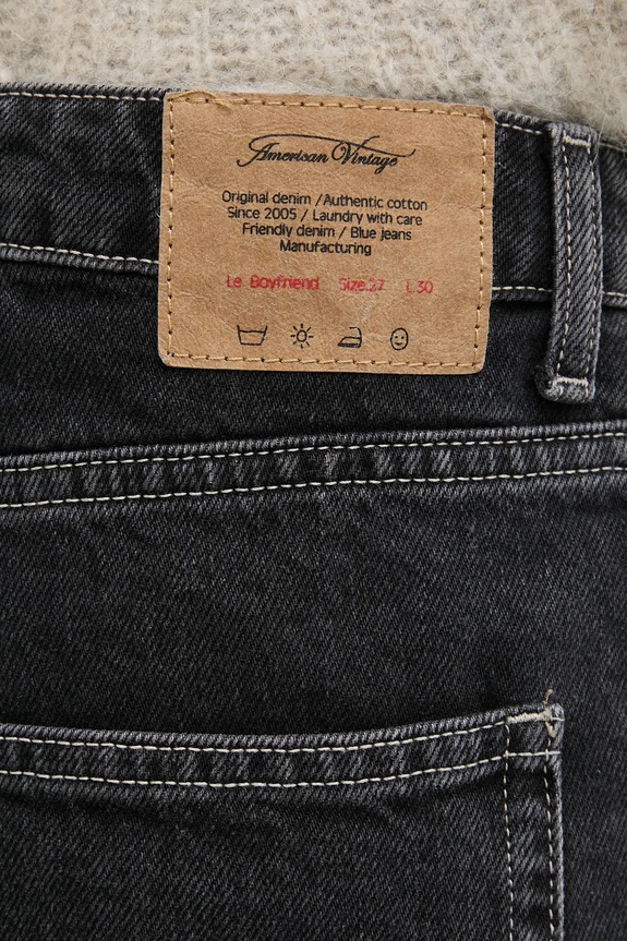 American Vintage jeansi negru YOP11IE25