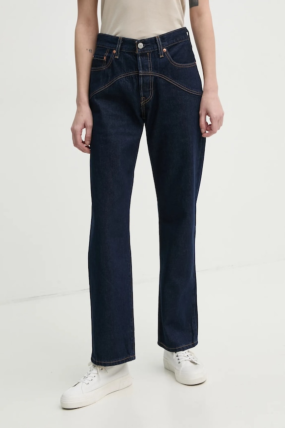 Levi's jeansy bawełniane 501 90s WESTERN granatowy 001V3