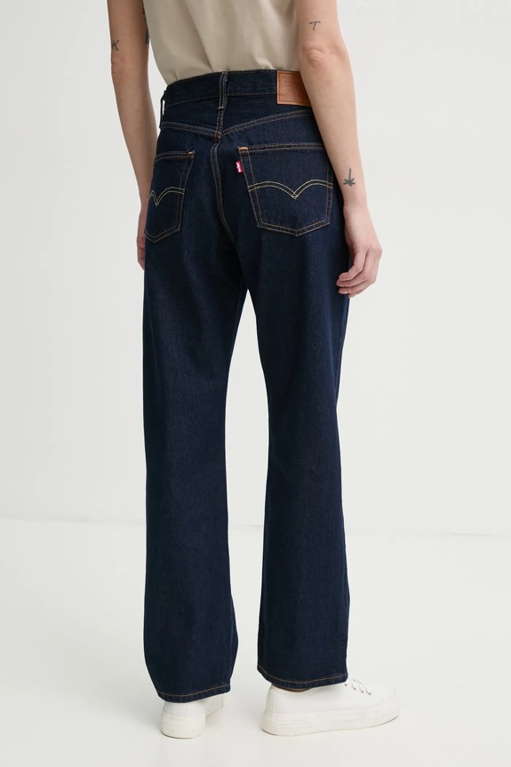 Odzież Levi's jeansy bawełniane 501 90s WESTERN 001V3 granatowy