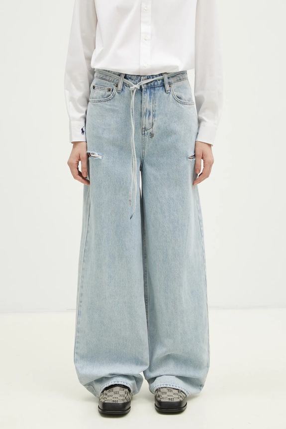 Джинси KSUBI Baggy Jean Rollin Kut Out блакитний WPS25DJ005