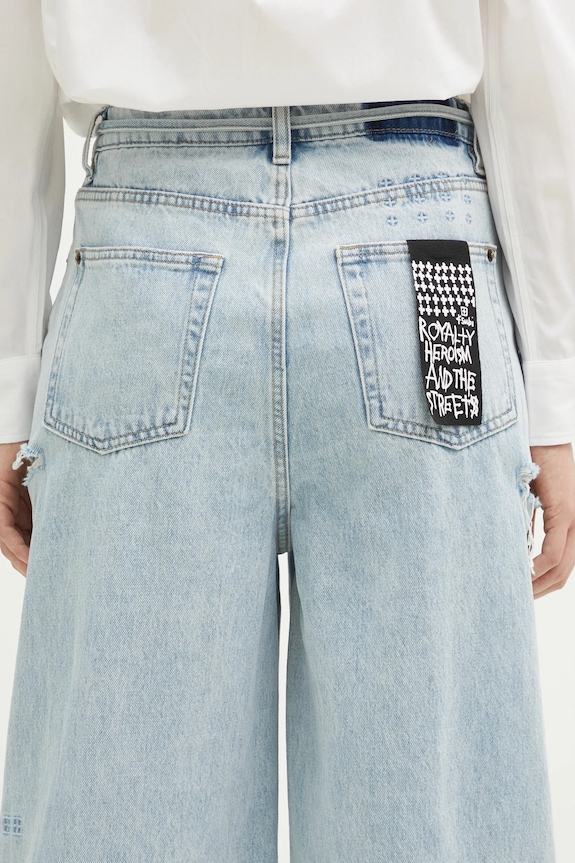 KSUBI jeans Baggy Jean Rollin Kut Out WPS25DJ005 albastru