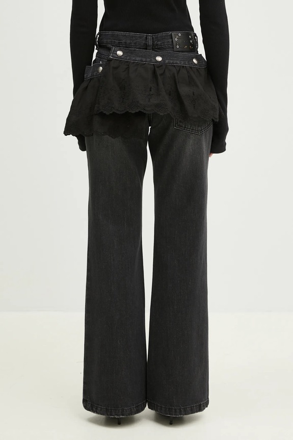 Oblečení Džíny Andersson Bell Flower Lace Attached Bootcut apa796w námořnická modř
