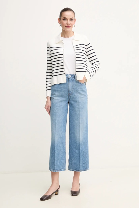 Tommy Hilfiger jeans con aggiunta di lino WW0WW44366 blu SS25