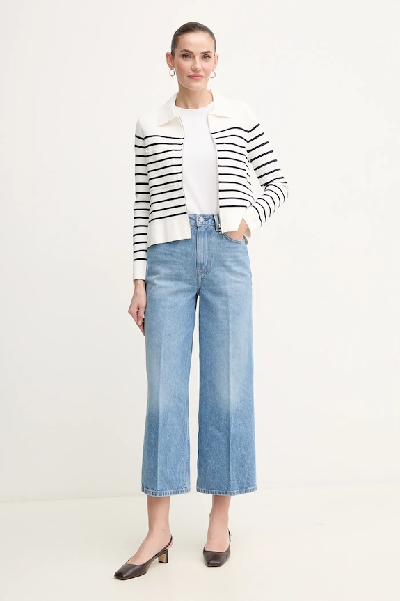Tommy Hilfiger jeans con aggiunta di lino WW0WW44366 blu SS25