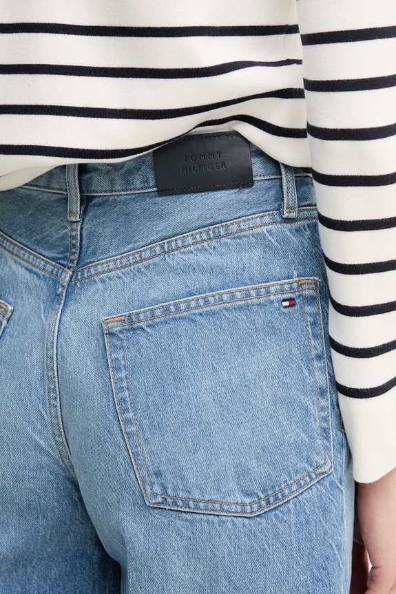 Tommy Hilfiger jeans con aggiunta di lino blu WW0WW44366
