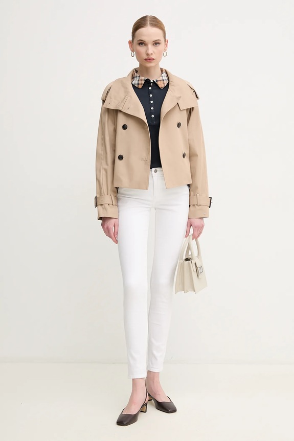 Τζιν παντελόνι Calvin Klein Jeans J20J225120 λευκό SS25