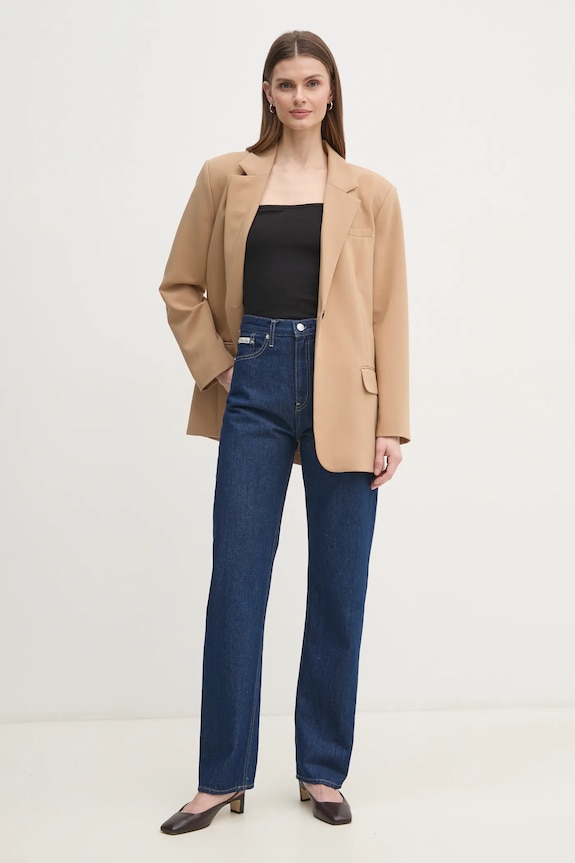 Calvin Klein Jeans jeansy bawełniane J20J225128 granatowy SS25