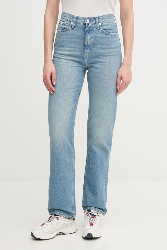 Rifle Calvin Klein Jeans modrá J20J225130