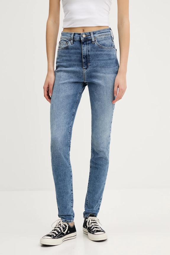 Traperice Tommy Jeans visoki plava DW0DW20655