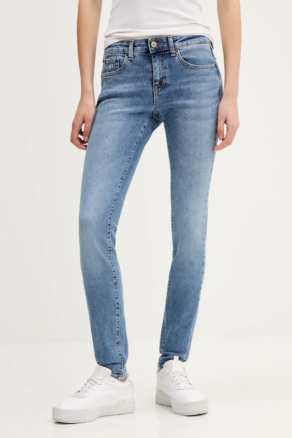 Kavbojke Tommy Jeans Nizek modra DW0DW20668