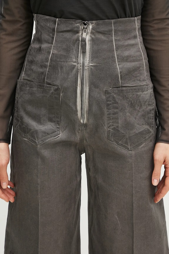 Rick Owens DRKSHDW spodnie Dirt Cooper szary DS01E3303.SCF