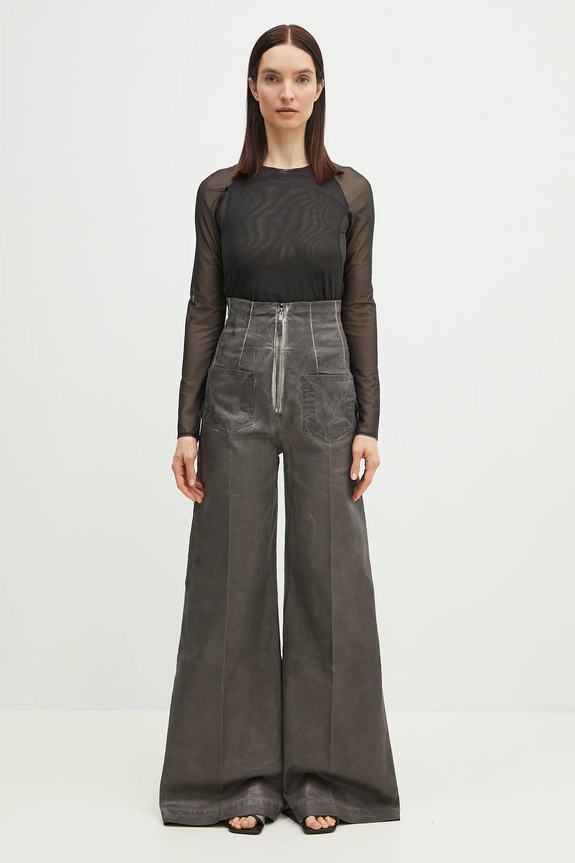 Rick Owens DRKSHDW spodnie Dirt Cooper DS01E3303.SCF szary
