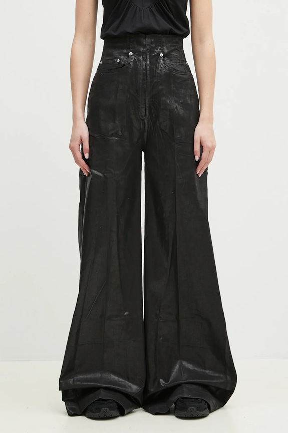 Rick Owens pantaloni Dirt Cooper a zampa nero DS01E3303.SCF