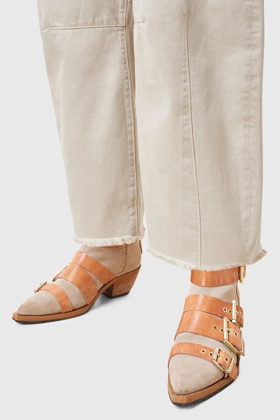 AllSaints jeansy JETT beżowy W069EC