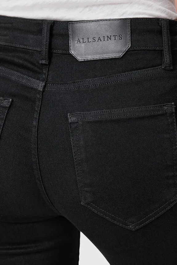 AllSaints jeansy bawełniane MILLER czarny W082EC