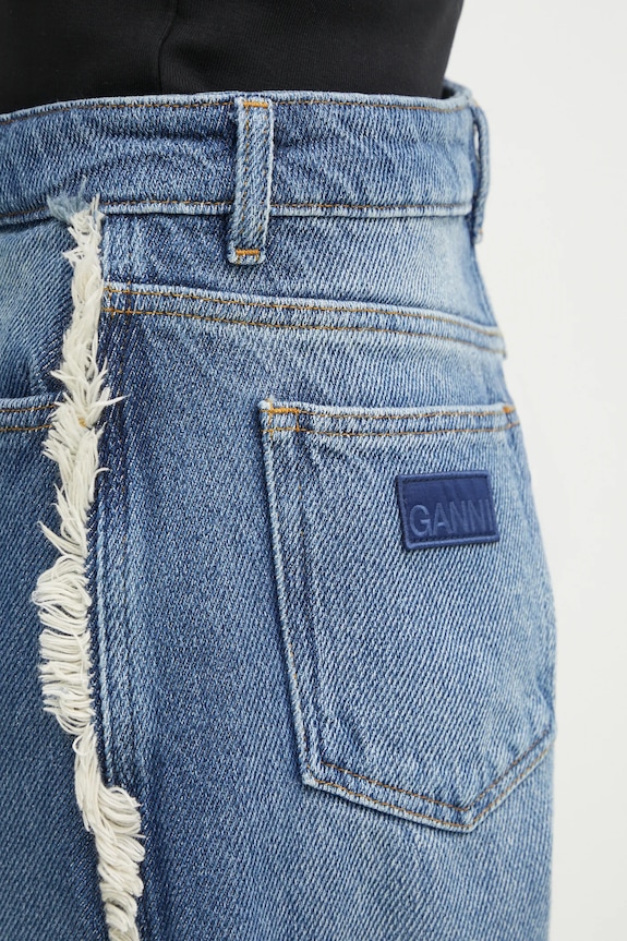 GANNI jeansy Heavy Denim Stary niebieski J1602