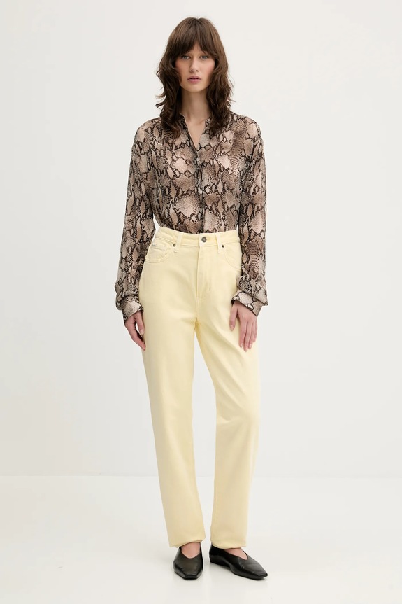 Τζιν παντελόνι Guess Jeans W5GA0D.D5M62 κίτρινο SS25